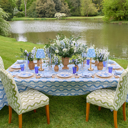 Blue Flowers Dinner & Starter Plates (Set of 8)