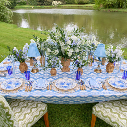 Blue Flowers Dinner & Starter Plates (Set of 8)