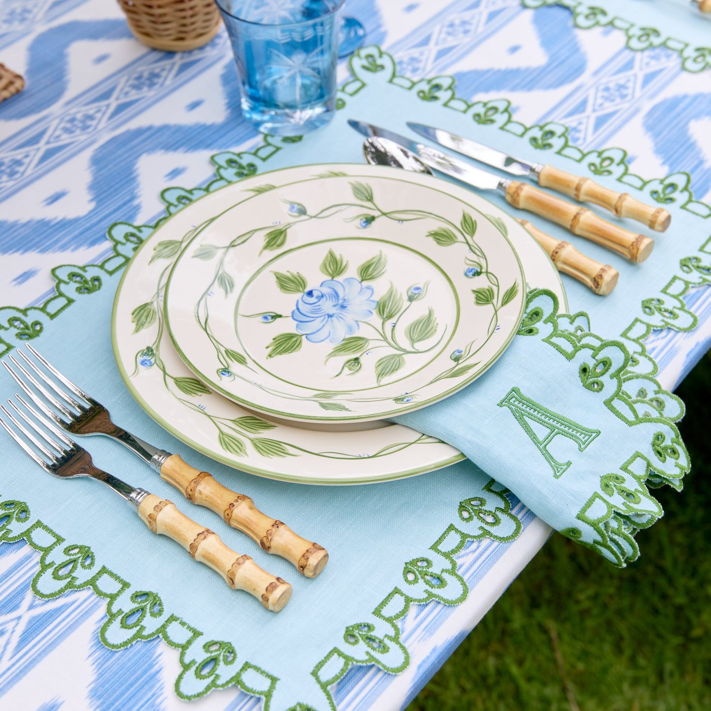 Blue & Green Sophia Napkins (Set of 4)