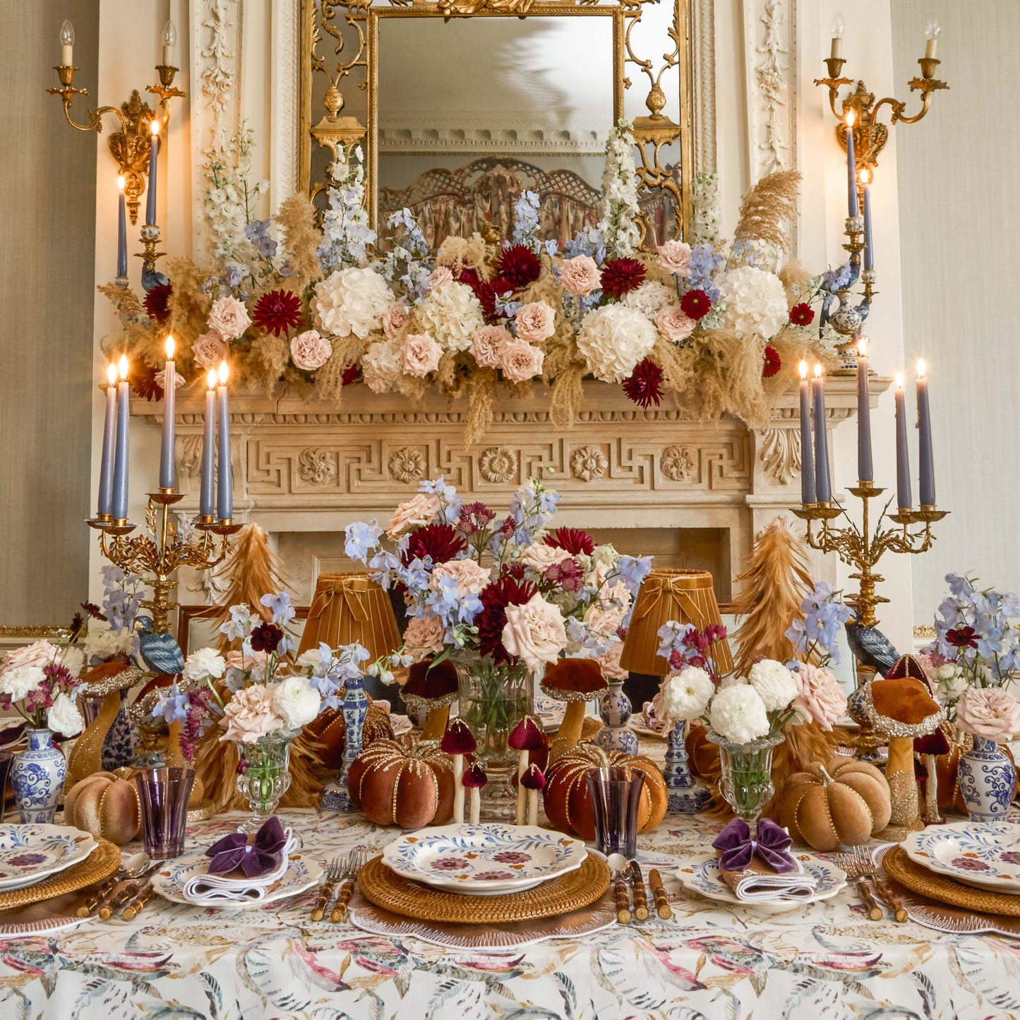 Blue Parrot Candelabra