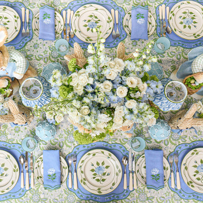 Blue Rose Bud Starter Plates (Set of 4)