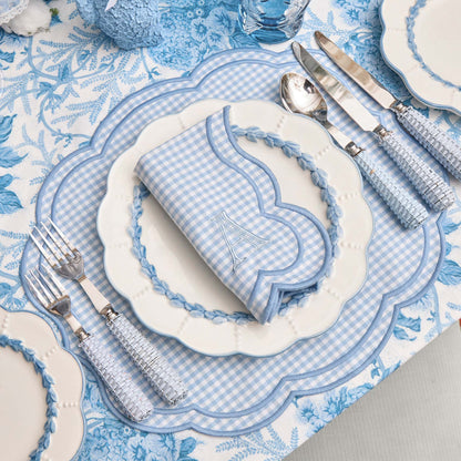 Blue Laurel Dinner Plates (Set of 4)