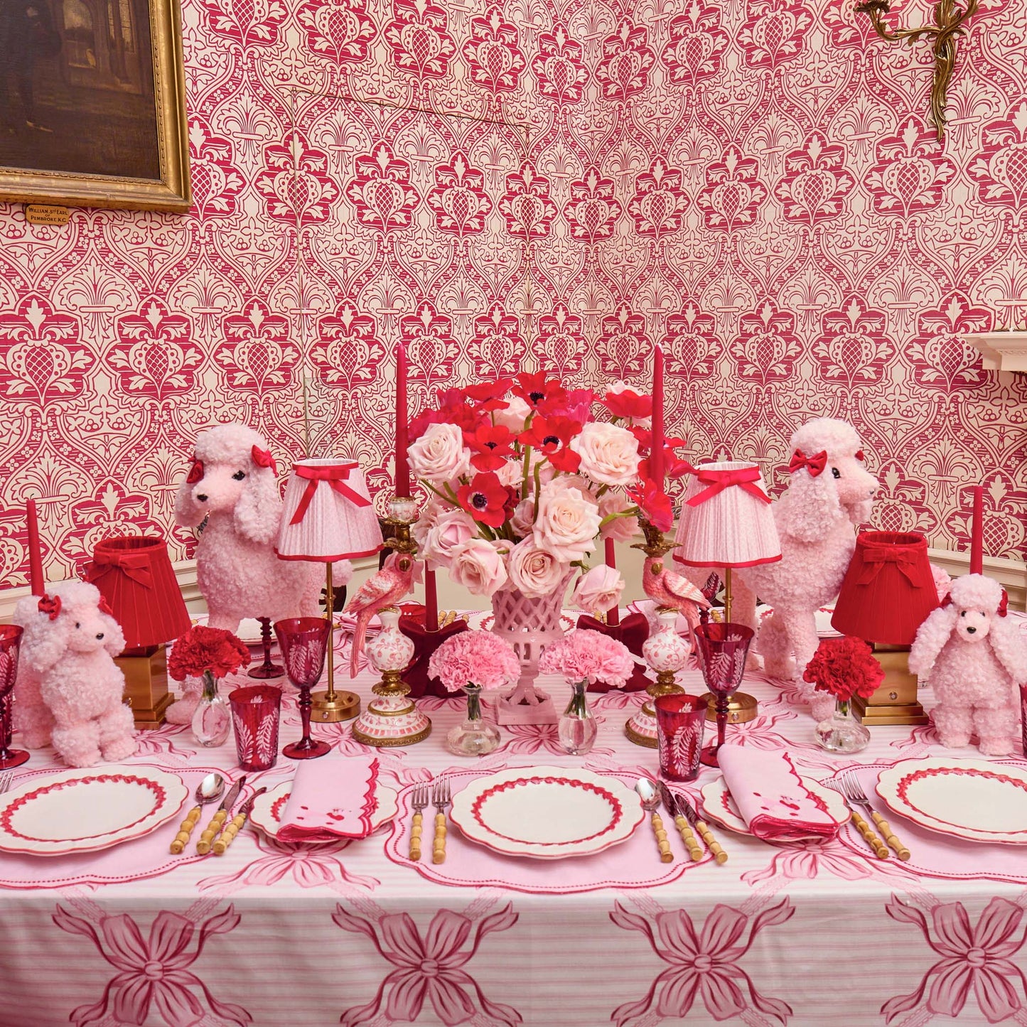 Pink Parrot Candle Holders (Pair)