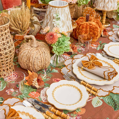 Taupe & Mustard Lily Placemats (Set of 4)
