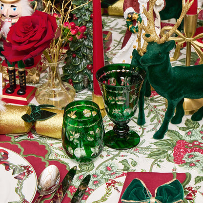 Emerald Anita Engraved Glassware (Set of 8)