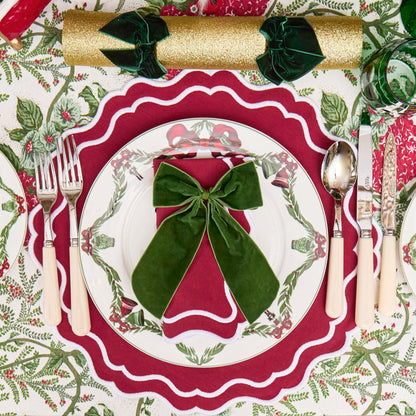 Berry Red Katherine Placemats (Set of 4)