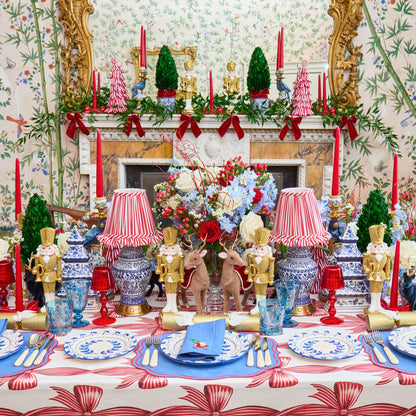 Red Bow Candycane Tablecloth