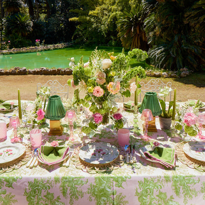Pink & Green Santa Kristina Dinner Plates (Set of 4)