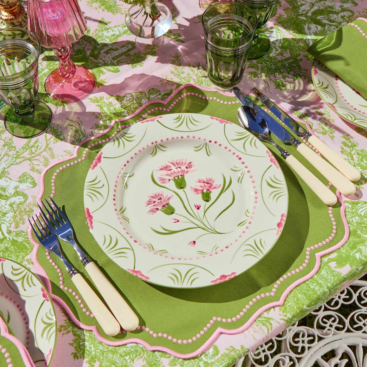 Green & Pink Gisele Placemats (Set of 4)