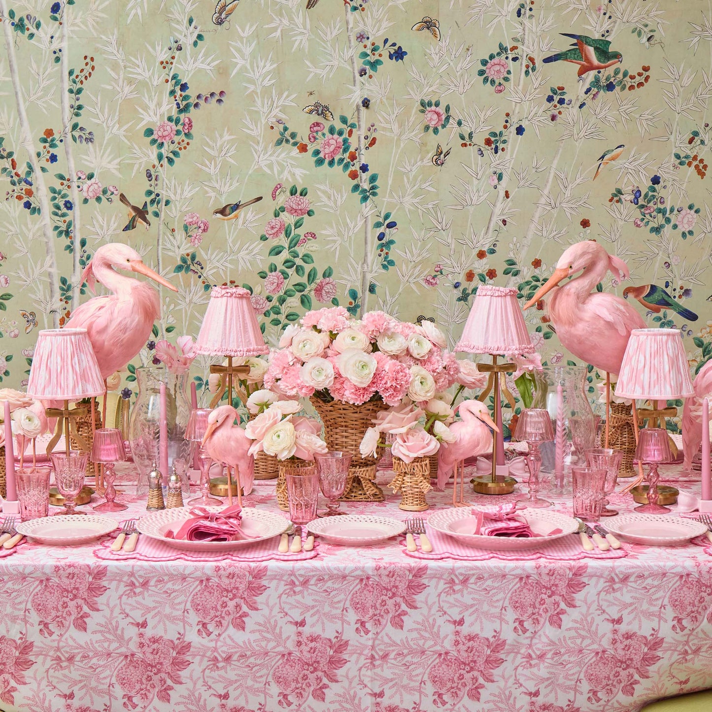 Pale Pink Frilled Silk Lampshade (18cm)