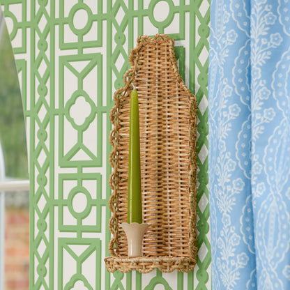 Rattan Candle Sconce