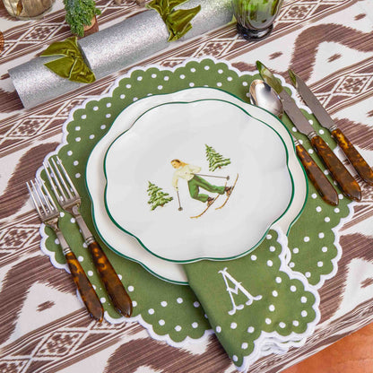 Green Esmerelda Placemats & Napkins (Set of 4)