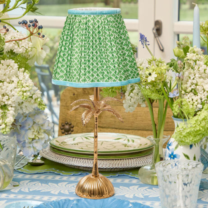 Green & Blue Lotus Lampshade (18cm)