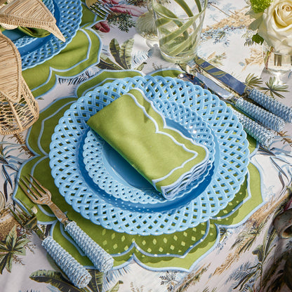 Green Fleur Napkins (Set of 4)