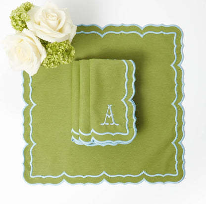 Green Fleur Napkins (Set of 4)