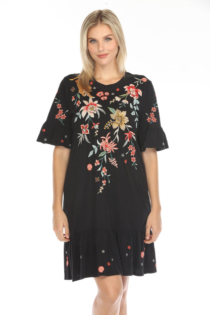 Johnny Was JWLA Andrean Ruffle Sleeve Knit Dress J32424 *