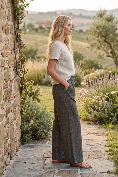 Johnny Was Nena Embroidered Palazzo Pants C66325-8