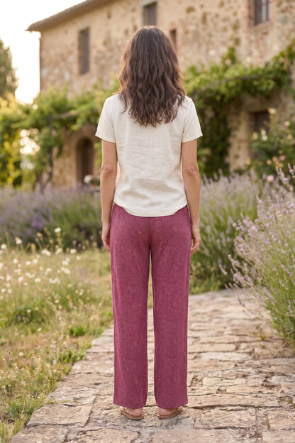 Johnny Was Nena Embroidered Palazzo Pants C66325-8