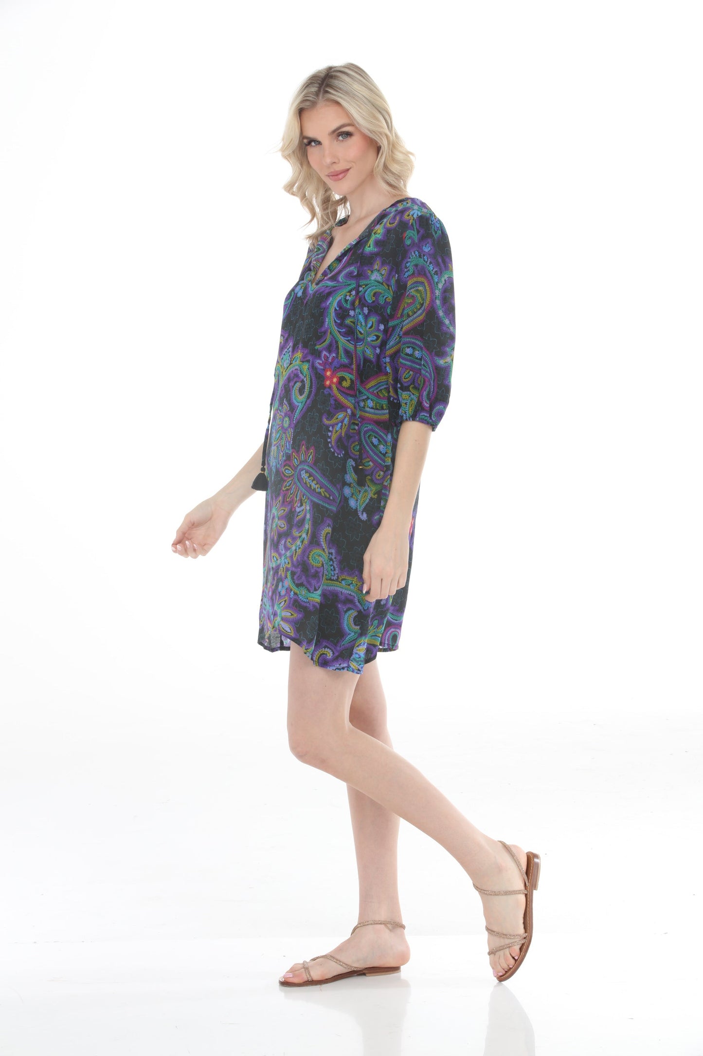 Johnny Was Paisley Lavinia Silk Mini Dress C32725-8