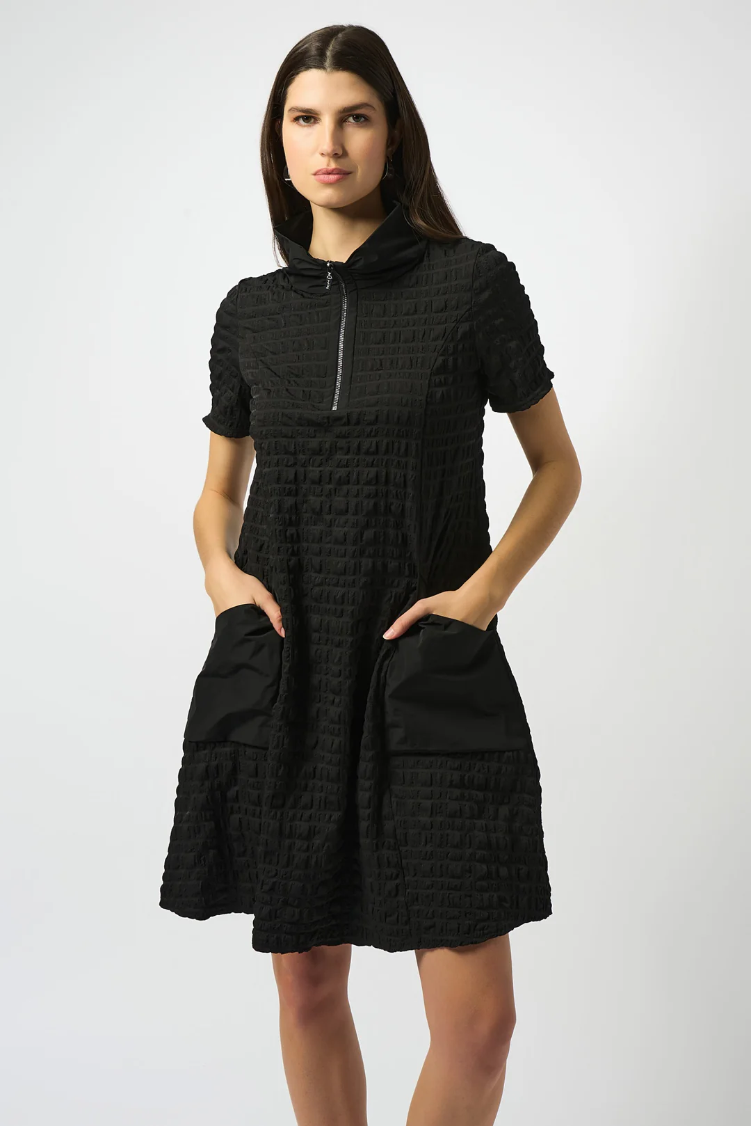 Joseph Ribkoff Bubble Jacquard A-Line Textured Dress 251084