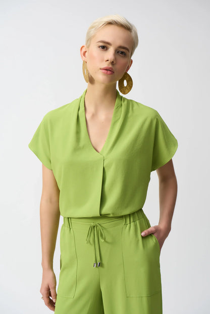 Joseph Ribkoff V-Neck Dolman Sleeve Relaxed Top 251087