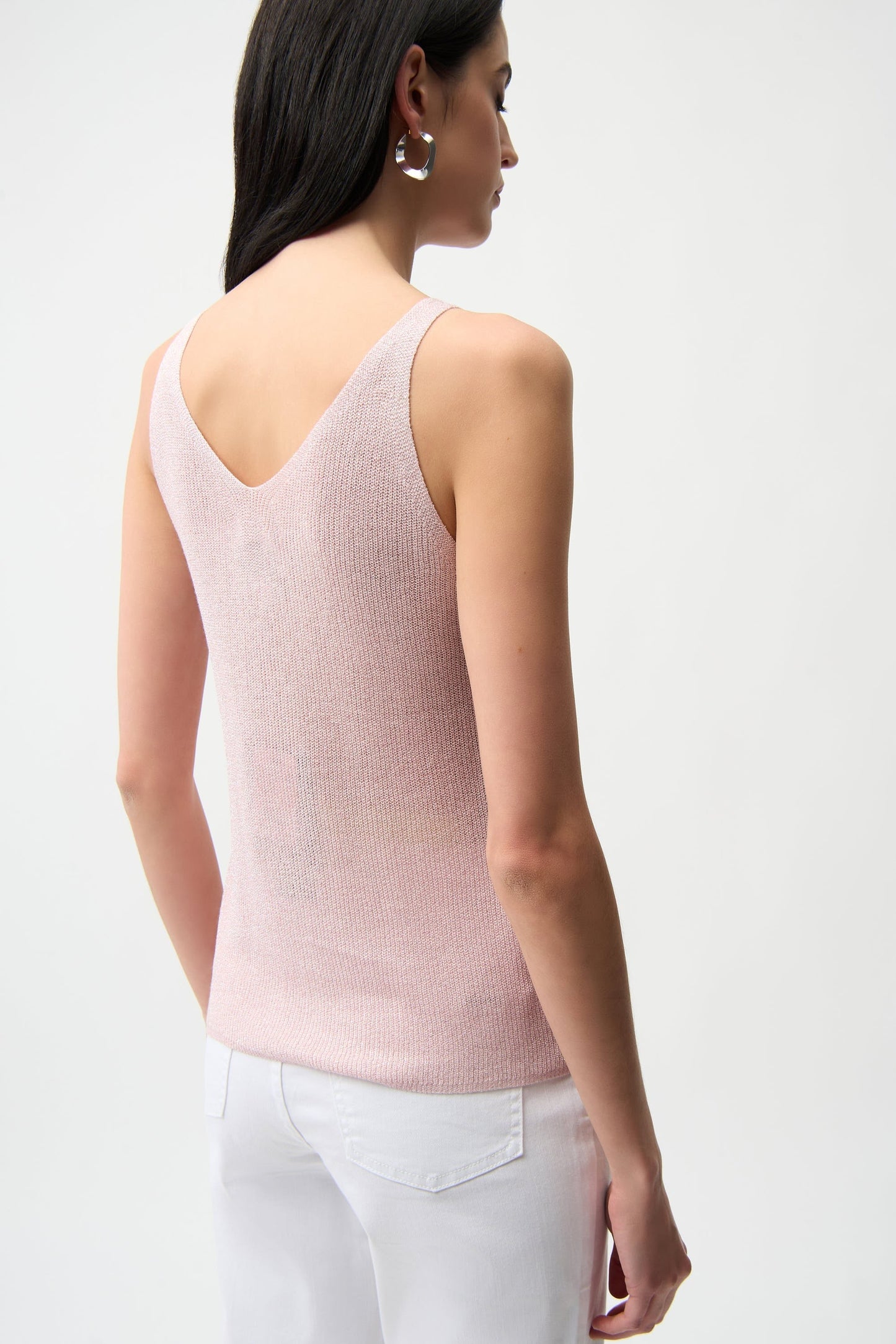 Joseph Ribkoff Metallic Knitted Camisole With Rhinestones 252915S26