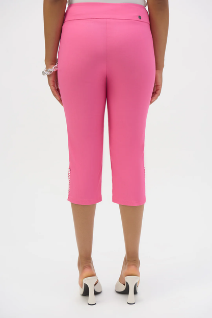 Joseph Ribkoff Pull On Guipure Capri Pants 252192