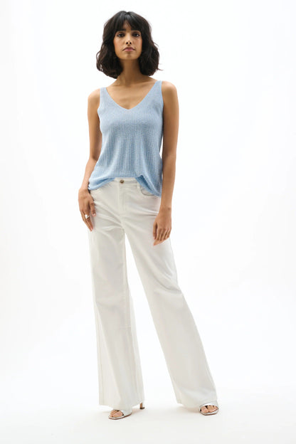 Joseph Ribkoff Metallic Knitted Camisole With Rhinestones 252915S26