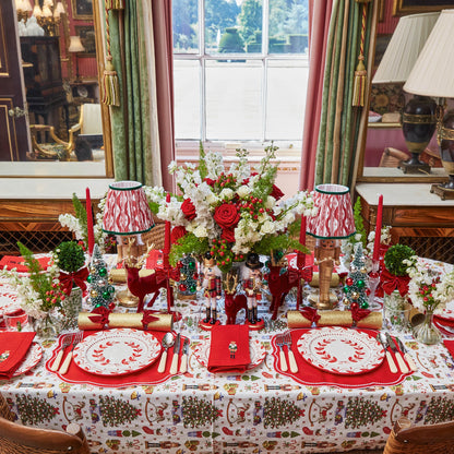 Red Eloise Linen Placemats & Nutcracker Napkins (Set of 4)