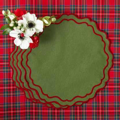 Green & Red Katherine Placemats (Set of 4)