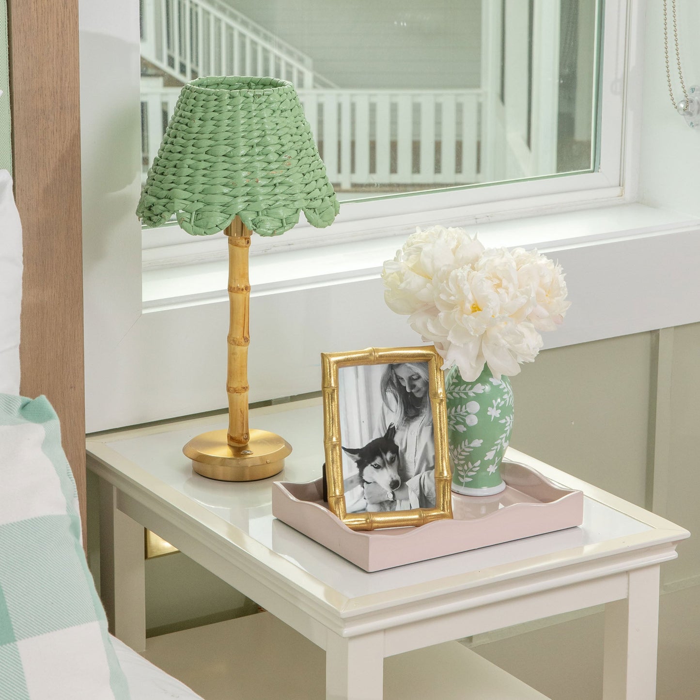 Gold Bamboo Photo Frames (Set of 2)
