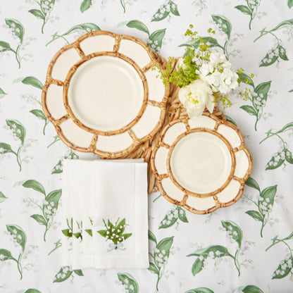 White Lily of the Valley Linen Napkins (Set of 4)