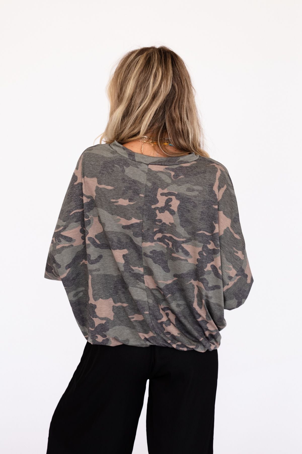 Here For Camo Top - Olive