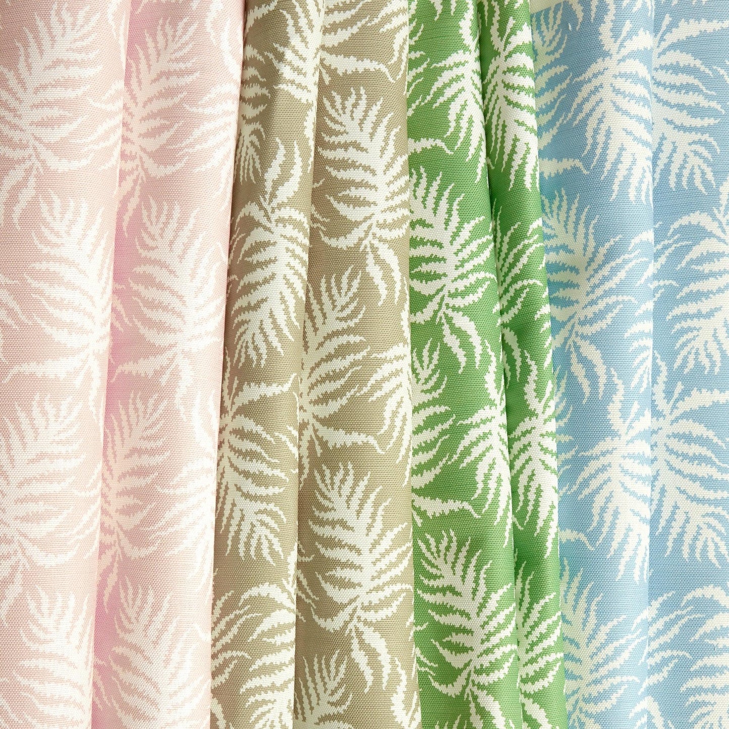 Pink Trailing Ferns Fabric