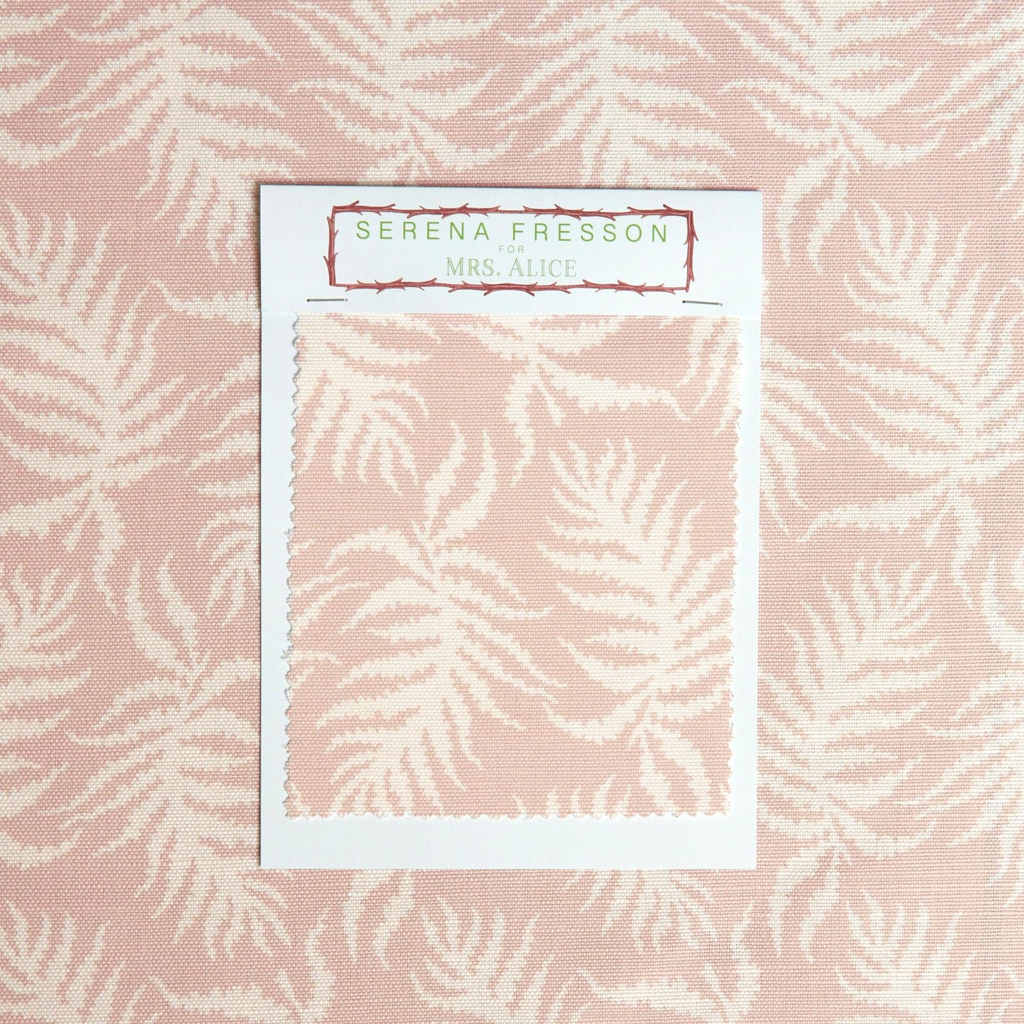 Pink Trailing Ferns Fabric