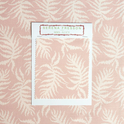 Pink Trailing Ferns Fabric