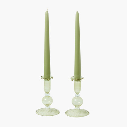 Green Small Eden Candle Holders (Pair)