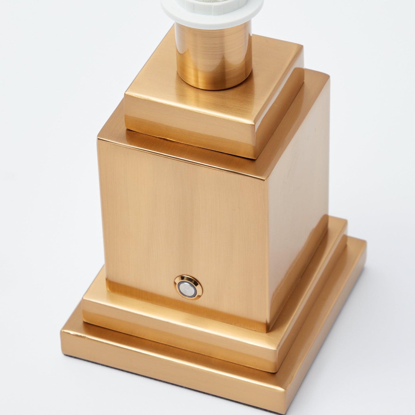 Square Rechargeable Lamp with Chocolate Lotus Shade (18cm)