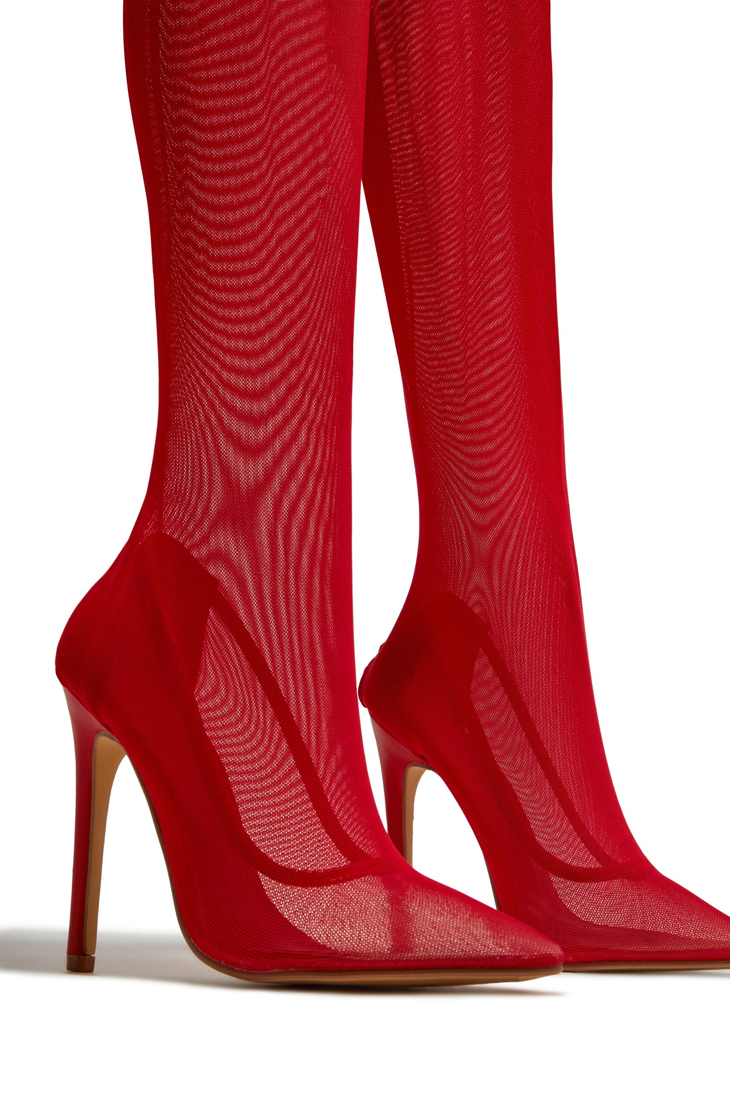 Timeless Allure Over The Knee High Heel Boots - Red