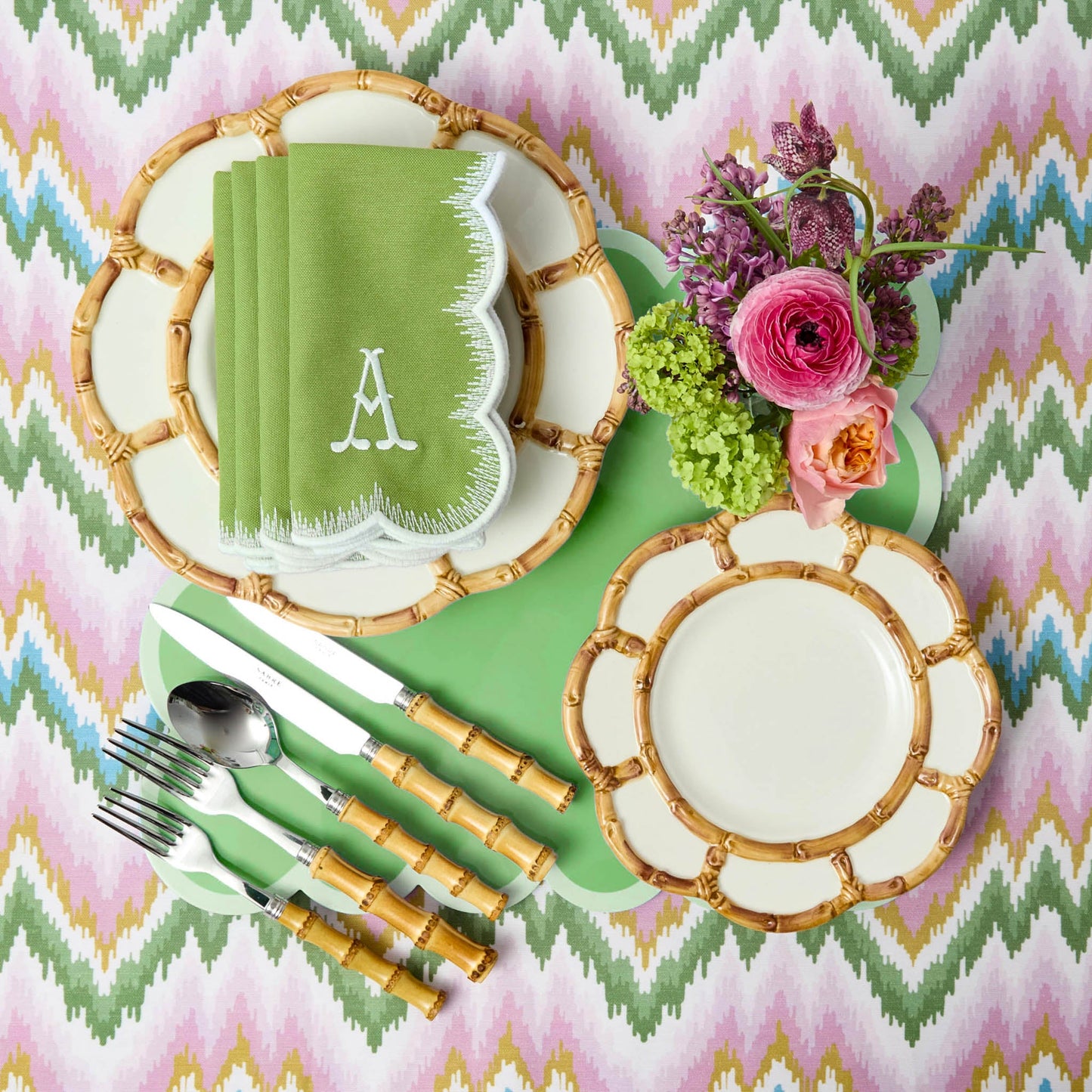 Petal Bamboo Ceramic Dinner Plate