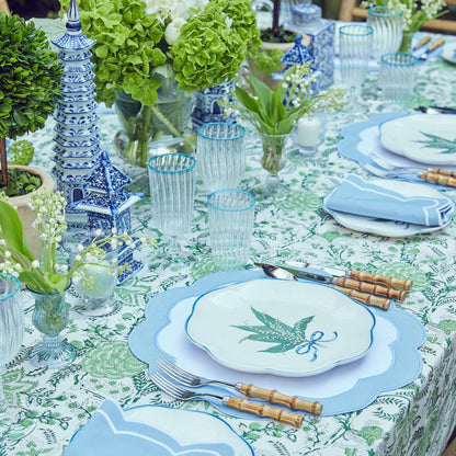 Blue Serena Appliqué Placemats & Napkins (Set of 4)