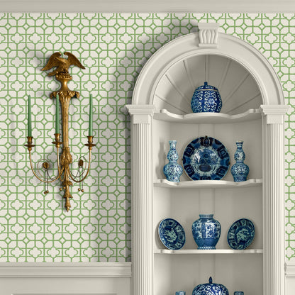 Green Shaded Bamboo Wallpaper