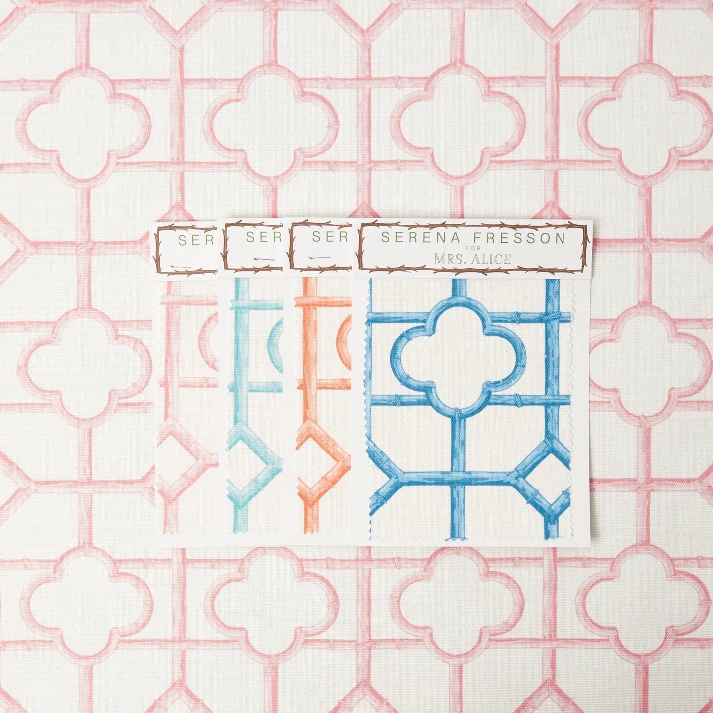 Palm Beach Pink Shaded Bamboo Fabric