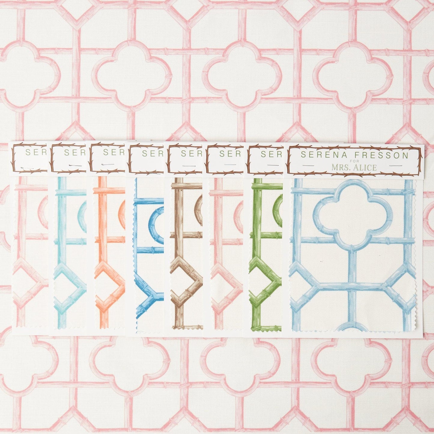 Palm Beach Pink Shaded Bamboo Fabric