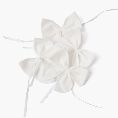 Snow White Velvet Napkin Bows (Set of 4)