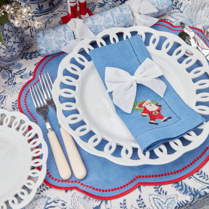 Snow White Velvet Napkin Bows (Set of 4)