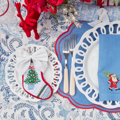 Snow White Velvet Napkin Bows (Set of 4)