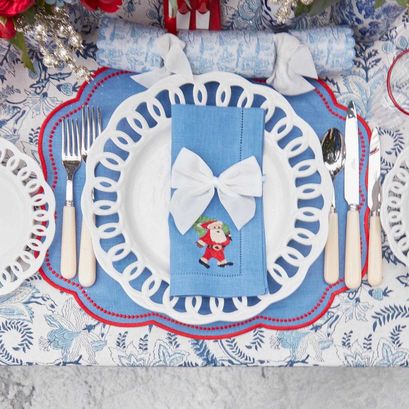 Snow White Velvet Napkin Bows (Set of 4)