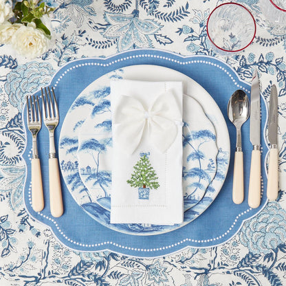 Snow White Velvet Napkin Bows (Set of 4)