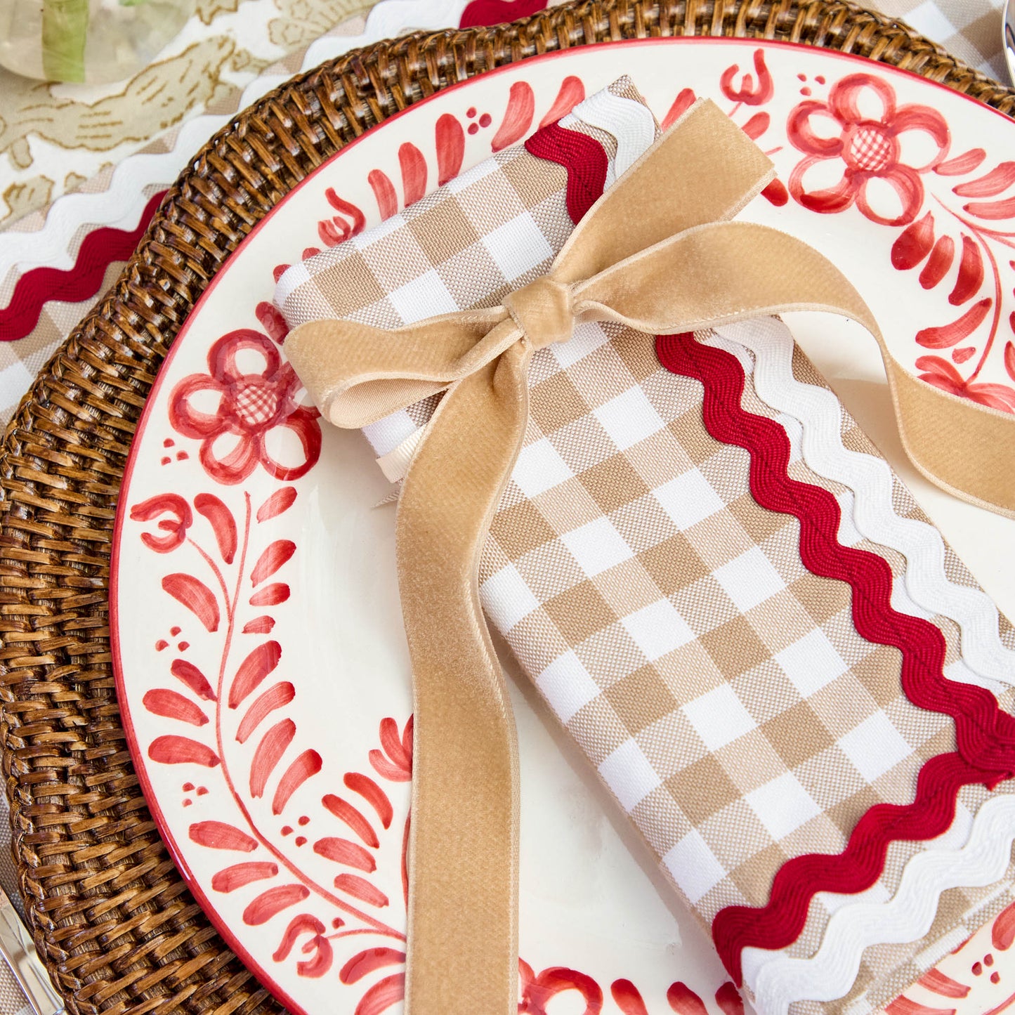Oat Velvet Bow (Set of 4) - 20cm